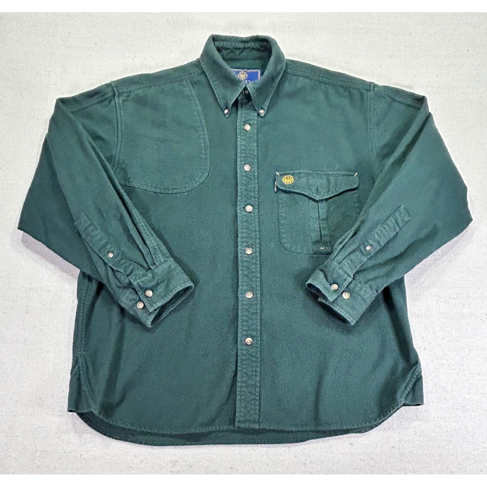 Vintage BERETTA Men's Large Chamios Button Shooters Shirt Long Sleeve‎ Hunting